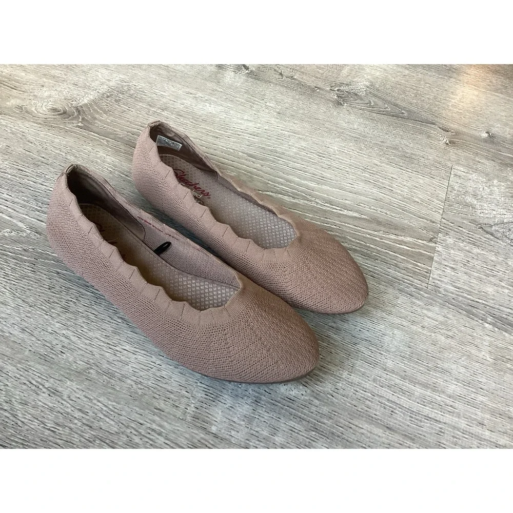 Skechers Cleo 2.0 Love Spell Ballet Flats Stretch 158343 Brown Women's Size 11